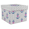 Monogram Anchor Gift Boxes with Lid - Canvas Wrapped - XX-Large - Front/Main