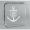 Monogram Anchor Glass Cake Dish - 8in x 8in
