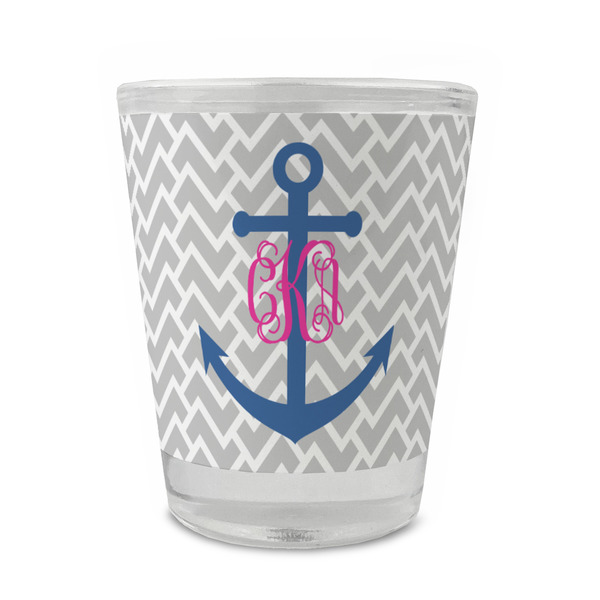 Monogram Anchor Glass Shot Glass - Standard - FRONT
