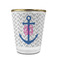 Monogram Anchor Glass Shot Glass - With gold rim - FRONT