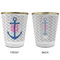 Monogram Anchor Glass Shot Glass - with gold rim - APPROVAL
