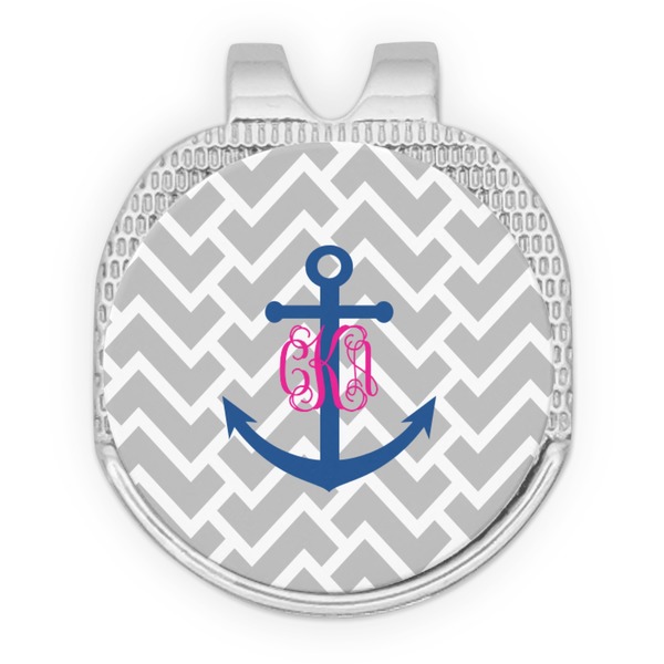 Monogram Anchor Golf Ball Hat Marker Hat Clip