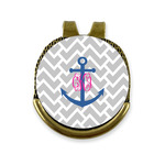 Monogram Anchor Golf Ball Marker - Hat Clip - Gold