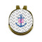 Monogram Anchor Golf Ball Marker - Hat Clip - Gold