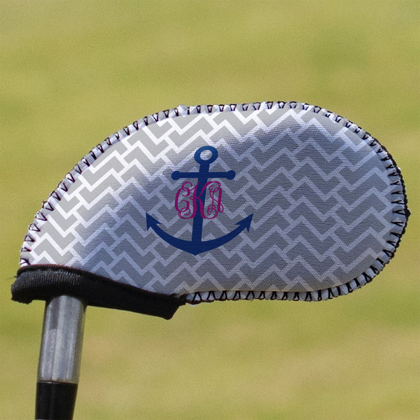 Custom Monogram Anchor Golf Club Iron Cover