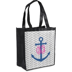 Monogram Anchor Grocery Bag (Personalized)