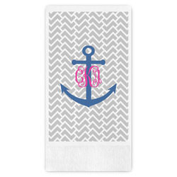 Monogram Anchor Guest Towels - Full Color
