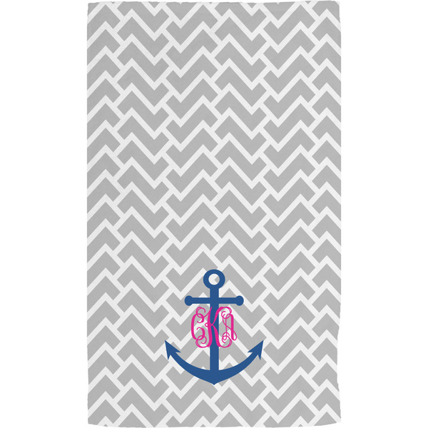 Monogram Anchor Hand Towel (Personalized) Full