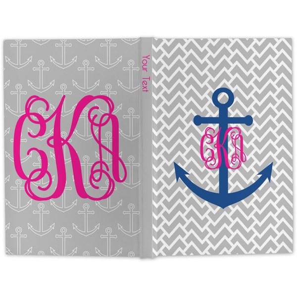 Monogram Anchor Hard Cover Journal - Apvl