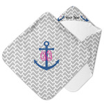 Monogram Anchor Hooded Baby Towel (Personalized)