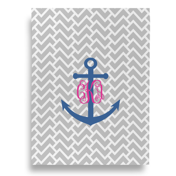 Monogram Anchor House Flags - Double Sided - FRONT