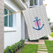 Monogram Anchor House Flags - Double Sided - LIFESTYLE