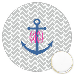 Monogram Anchor Printed Cookie Topper - 3.25"