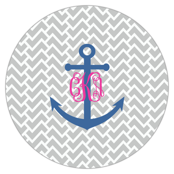 Monogram Anchor Icing Circle - Large - Single