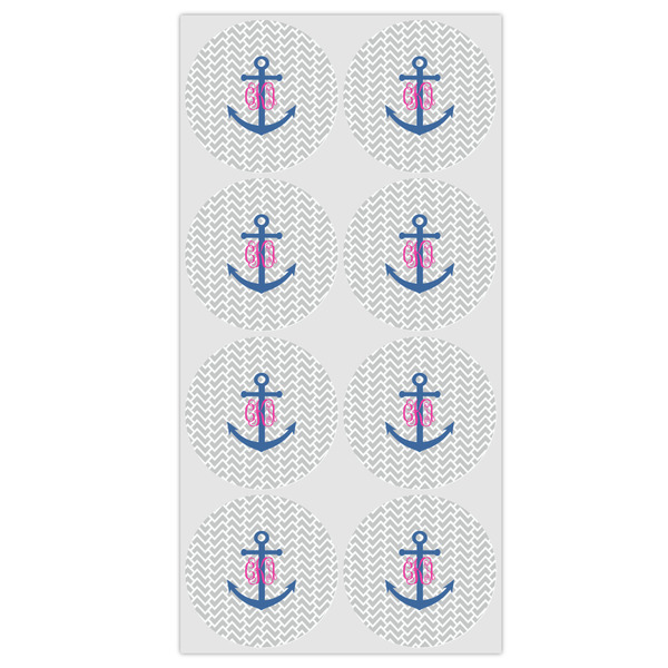 Monogram Anchor Icing Circle - Medium - Set of 8
