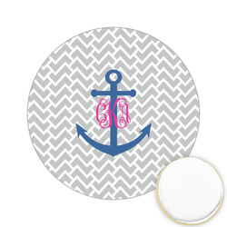 Monogram Anchor Printed Cookie Topper - 2.15"