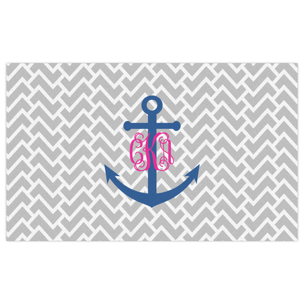 Monogram Anchor Indoor / Outdoor Rug - 3'x5' - Front Flat