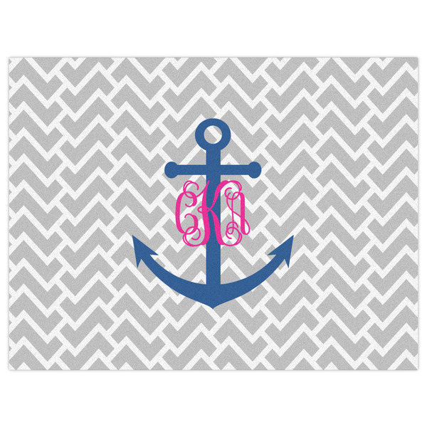 Monogram Anchor Indoor / Outdoor Rug - 6'x8' - Front Flat
