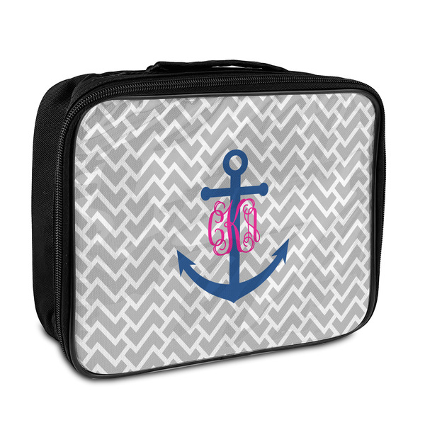 Custom Monogram Anchor Insulated Lunch Bag