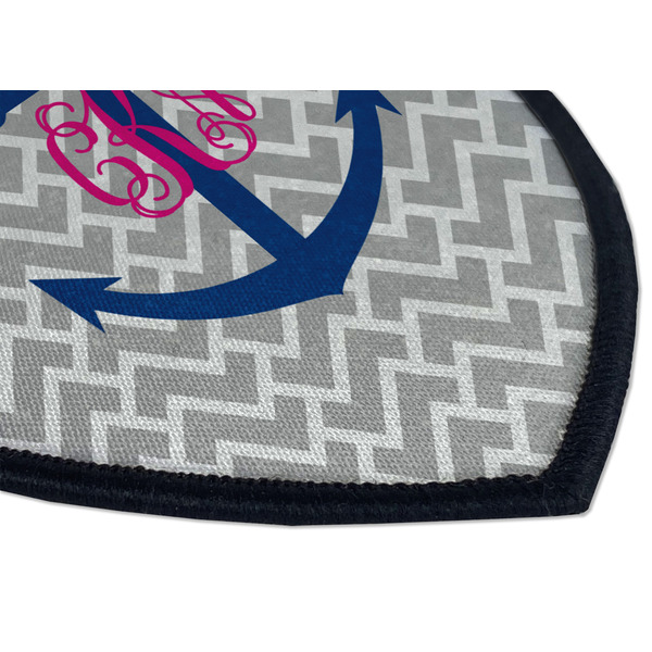Monogram Anchor Iron on Shield 3 Detail