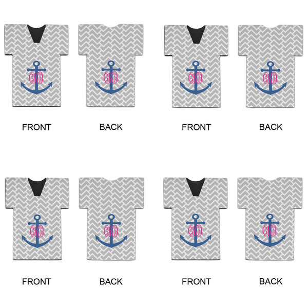 Monogram Anchor Jersey Bottle Cooler - Set of 4 - APPROVAL