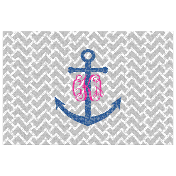 Custom Monogram Anchor Jigsaw Puzzle - 1000-piece