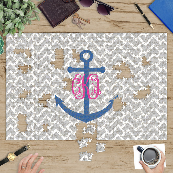 Monogram Anchor Jigsaw Puzzle 1014 Piece - In Context