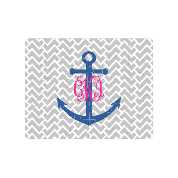 Custom Monogram Anchor Jigsaw Puzzles
