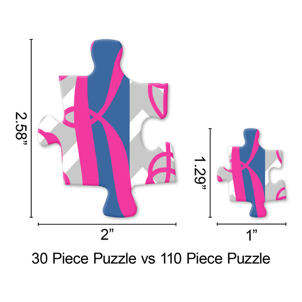 Monogram Anchor Jigsaw Puzzle - Piece Comparison