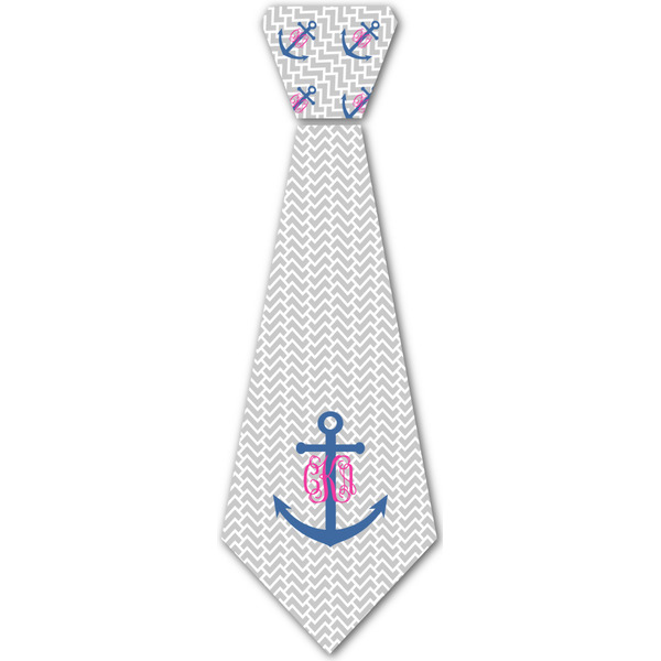 Custom Monogram Anchor Iron On Tie - 4 Sizes