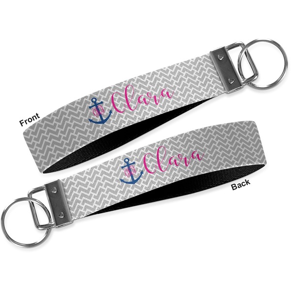 Monogram Anchor Key-chain - Metal and Nylon - Front and Back