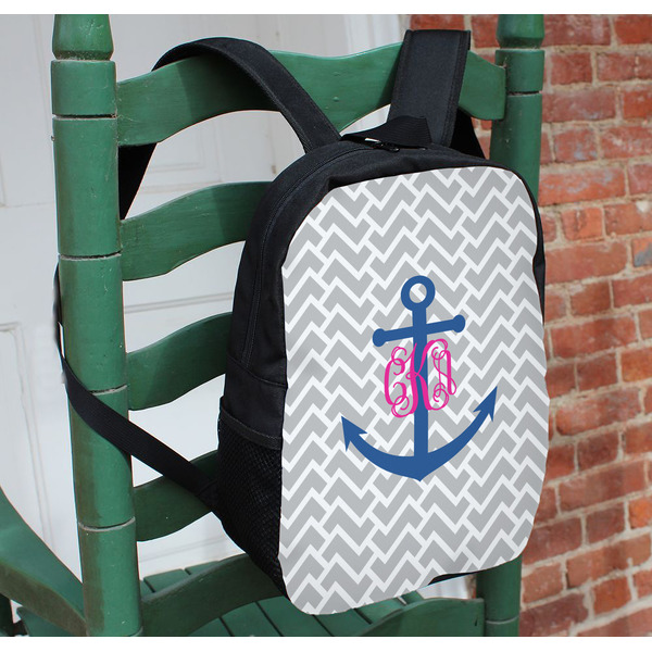 Monogram Anchor Kids Backpack - In Context