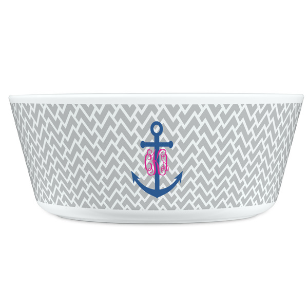 Monogram Anchor Kids Bowls - FRONT