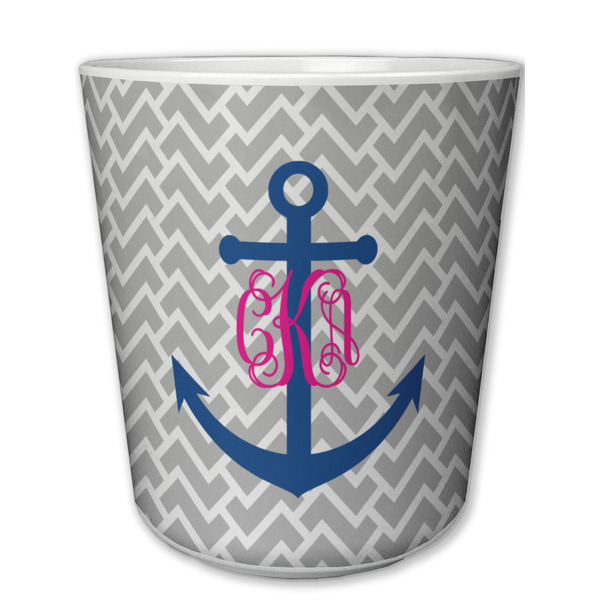 Custom Monogram Anchor Plastic Tumbler 6oz (Personalized)