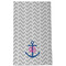 Monogram Anchor Kitchen Towel - Poly Cotton - Full Front