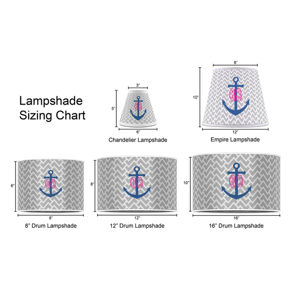 Monogram Anchor Lampshade Sizing Chart