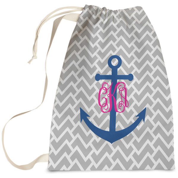 Custom Monogram Anchor Laundry Bag