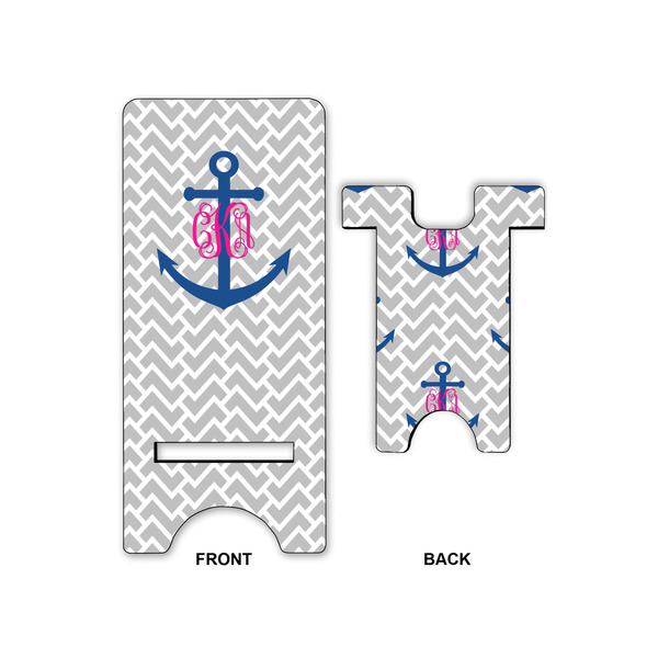 Monogram Anchor Large Phone Stand - Front & Back