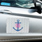 Monogram Anchor Large Rectangle Car Magnets- In Context
