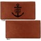 Monogram Anchor Leather Checkbook Holder Front and Back Single Sided - Apvl