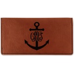 Monogram Anchor Leatherette Checkbook Holder (Personalized)