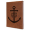Monogram Anchor Leather Sketchbook - Large - Double Sided - Angled View