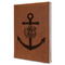 Monogram Anchor Leather Sketchbook - Large - Single Sided - Angled View