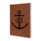 Monogram Anchor Leather Sketchbook - Small - Double Sided - Angled View