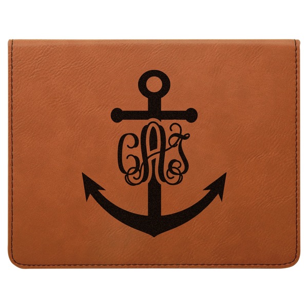 Monogram Anchor Leatherette 4-Piece Wine Tool Set Flat