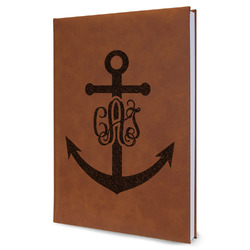 Monogram Anchor Leatherette Journal - Large - Single Sided
