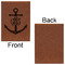 Monogram Anchor Leatherette Journal - Large - Single Sided - Front & Back View