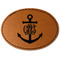 Monogram Anchor Faux Leather Iron On Patch - Oval