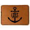 Monogram Anchor Leatherette Patches - Rectangle