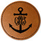 Monogram Anchor Leatherette Patches - Round